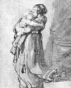 Rembrandt, Saskia with a Child
